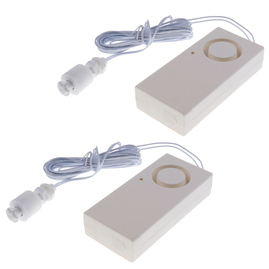 2pcs 2-in-1 Water Alarm Tub Sink Overflow Sensor Fish Water Tank Dry Alarm