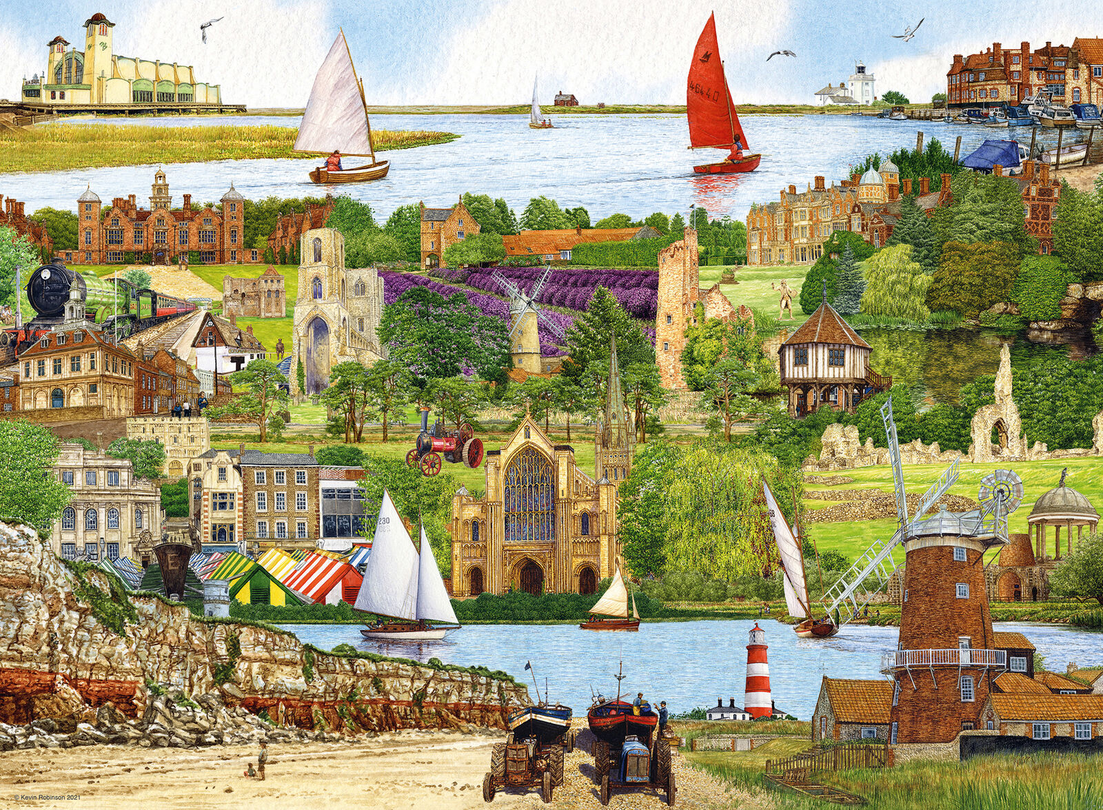 16872 Ravensburger Escape to â€¦ Norfolk Jigsaw Puzzle includes 500pcs Age 10 Year
