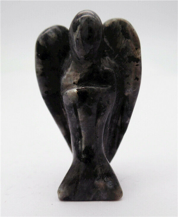 38x22x14mm Natural Labradorite Carved Angel Statue Healing Decoration HH8087