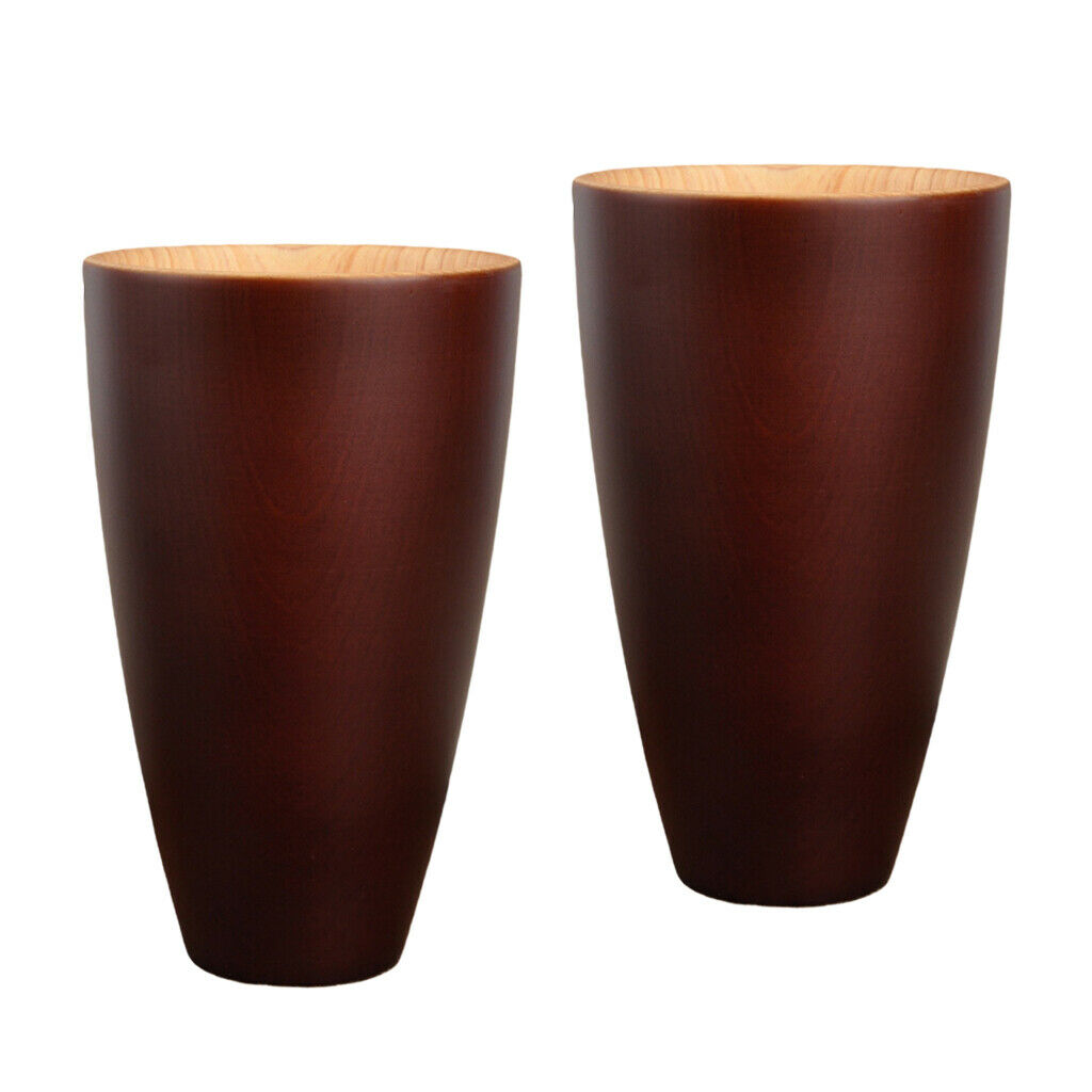 2 Pieces Simple Wooden Drinking Cup Teacup Juice Wine Mug Tableware Gift