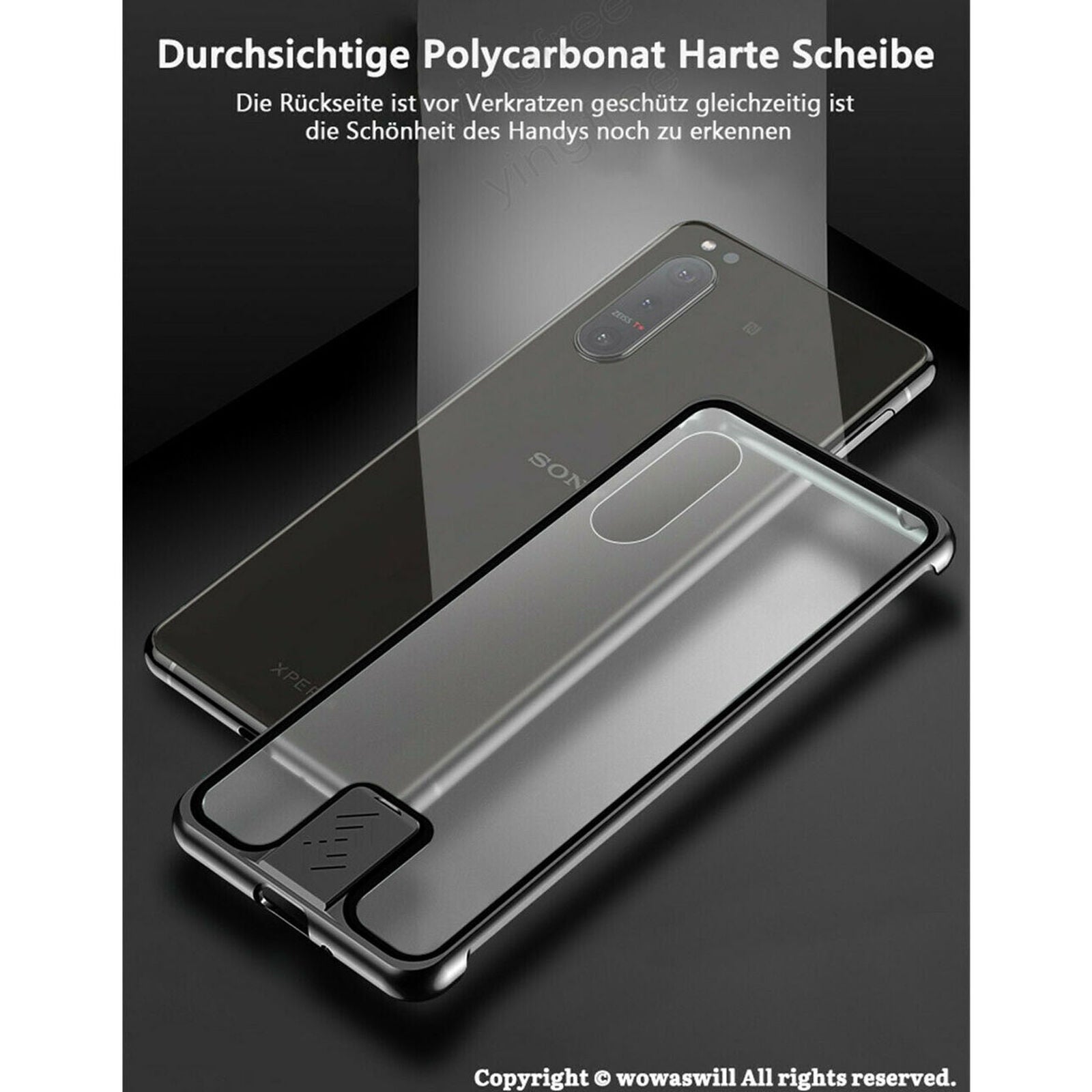 Pull Lock Matte Hybrid Matal Frame Bumper Case for Sony 1/5/10 II