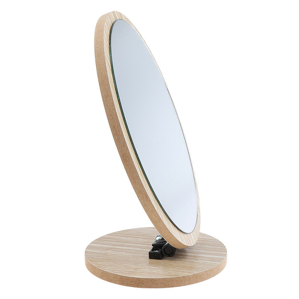 1 Piece Of Standing Mirror, Cosmetic Tabletop Mirror with Wood Frame and Stand