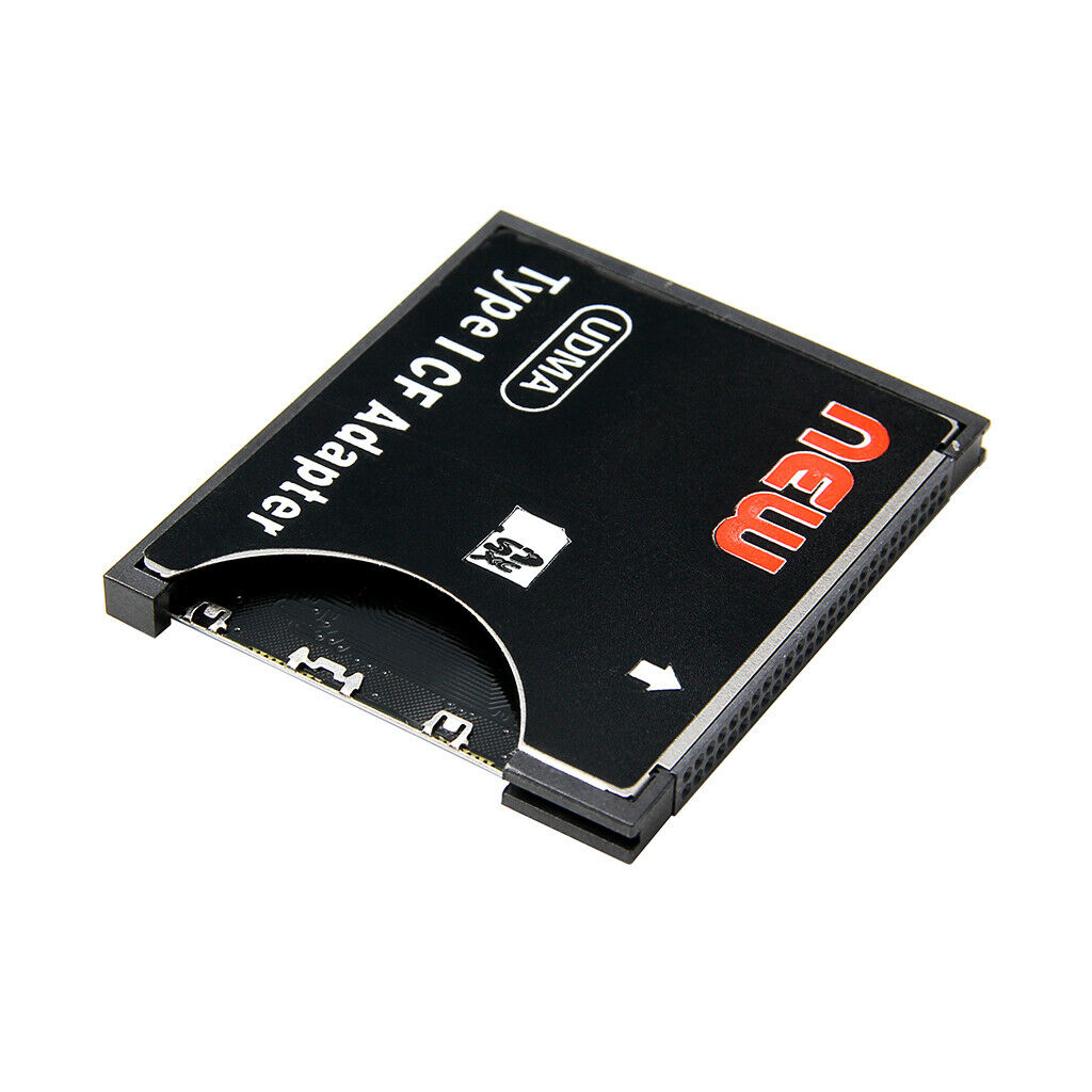 High Speed SDXC SDHC SD to CF Compact Flash Memory Card Reader Adapter black
