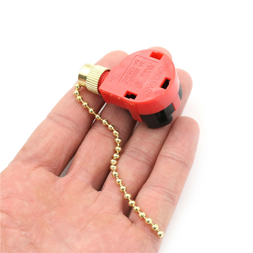 Zing Ear ZE-268S1 Switch 4 Wire 3 Speed Ceiling Fan Light Switch Pull Cha.l8