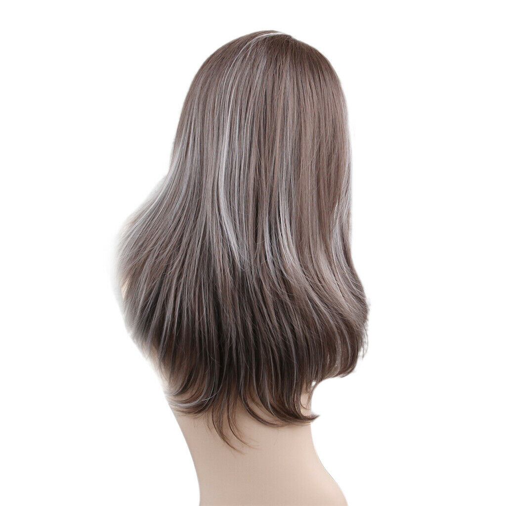 Long Synthetic Hair Wigs Ombre Blend Hairpieces Curly Wavy Heat Resistant