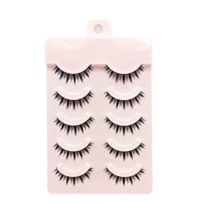 5 Pairs Eyelashes Cos Dance Performance Eyelash Handmade Acrylic Cross Eyel KX