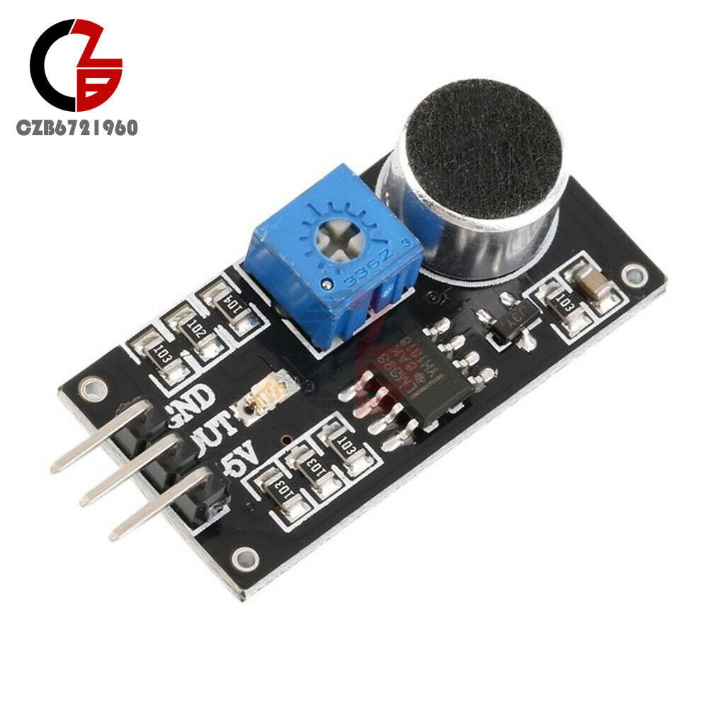 2PCS LM393 Microphone 0.5M Induction Distance Sound Sensor Dectection Module
