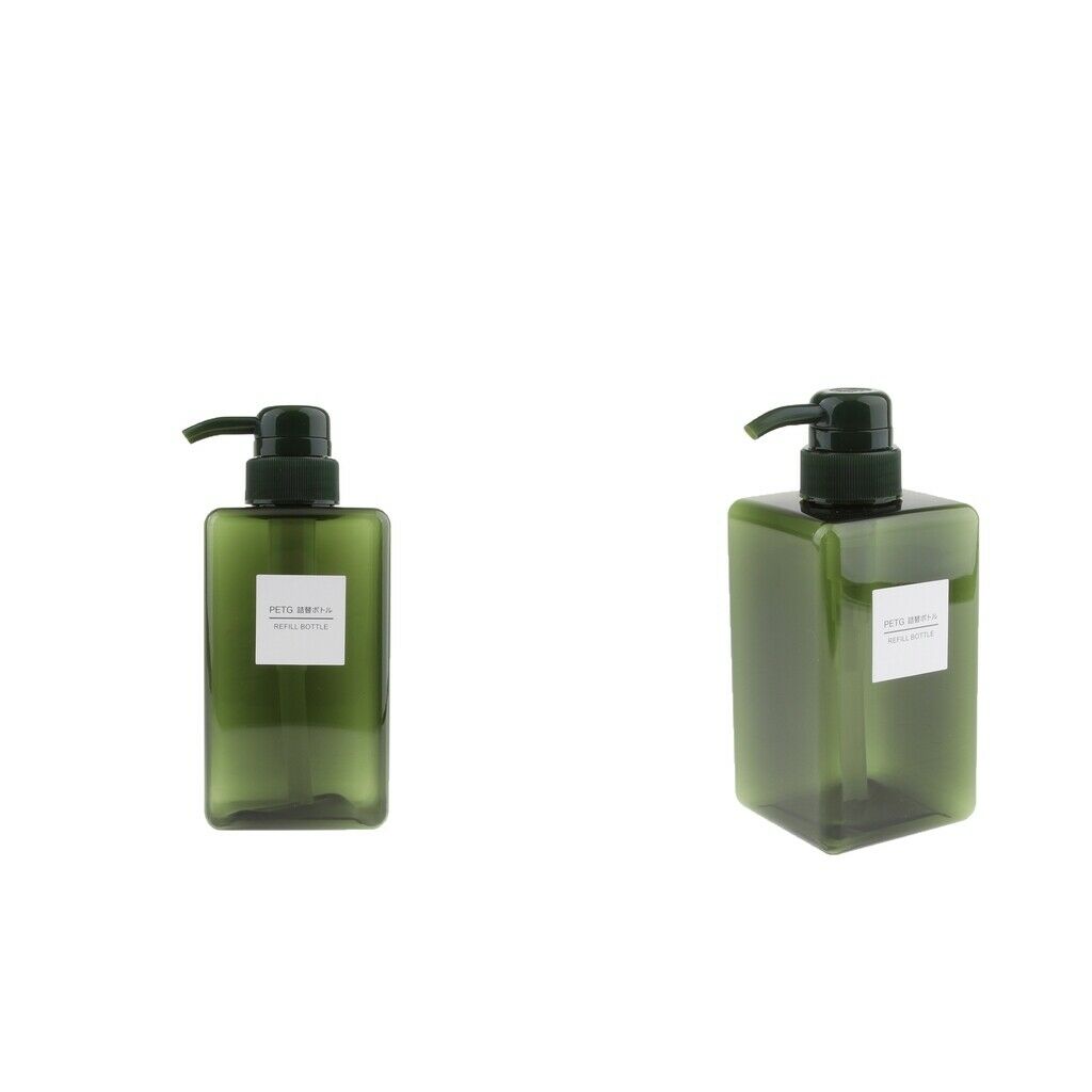2Pcs Dark Green 450ml SOAP FOAM DISPENSER REFILLABLE QUALITY PUMP FREE SHIP