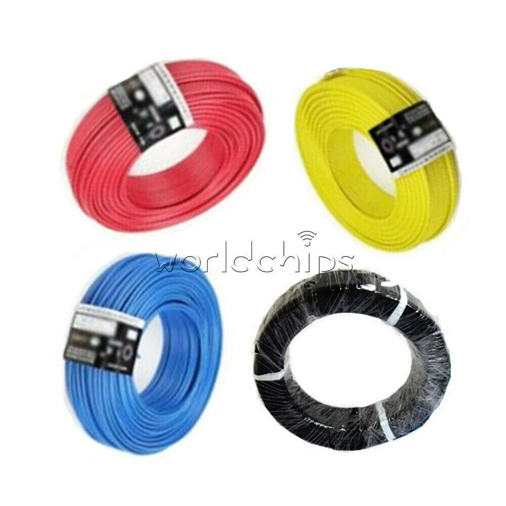 4in1 9 Feet Red/Yellow/Blue/Black Flexible Stranded of UL-1007 24 AWG Wire Cable