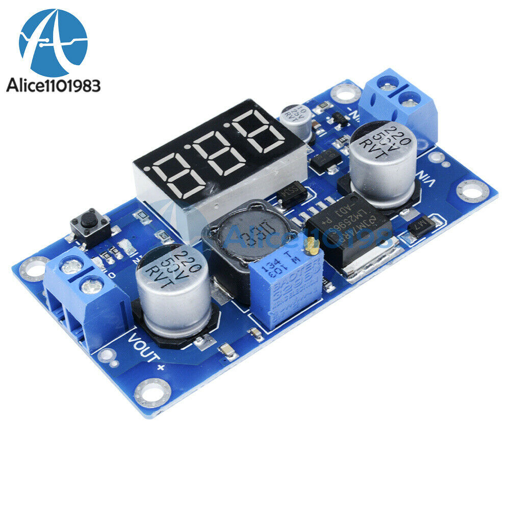 LM2596 DC to DC Buck Step Down Converter Module 4.2-40V to 1.25-37V + Voltmeter