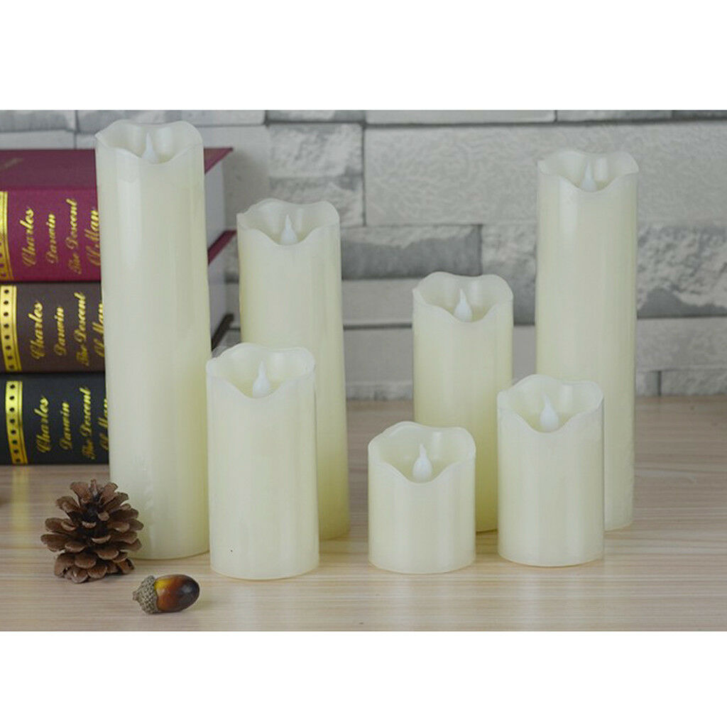 Modern Electronic Oblique Edge LED Flameless Flickering Candle Light 5x20cm
