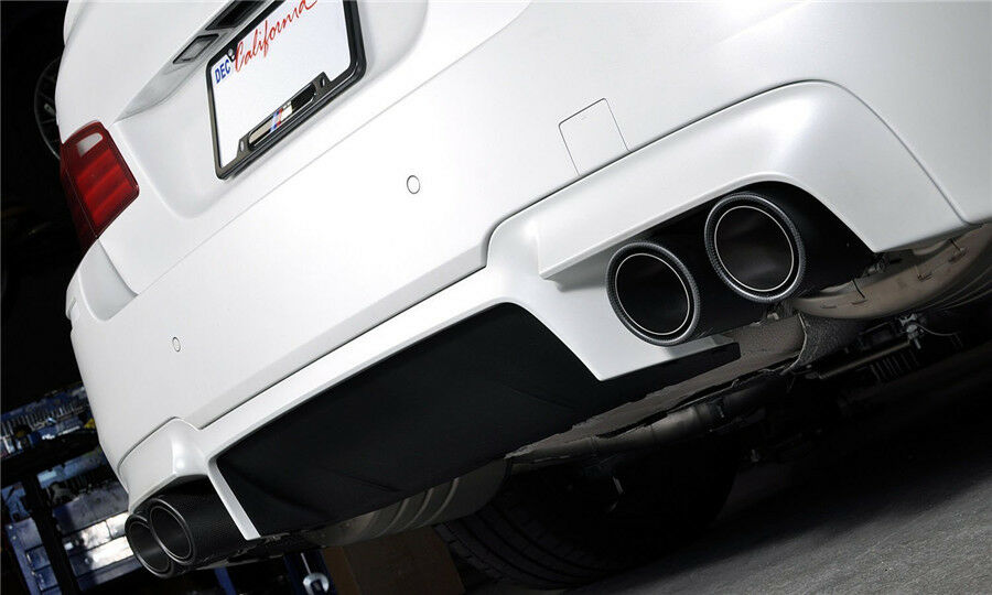 1x Universal Carbon Fiber Look Car Exhaust Tip Pipe 63mm In 89mm Out Muffler Tip