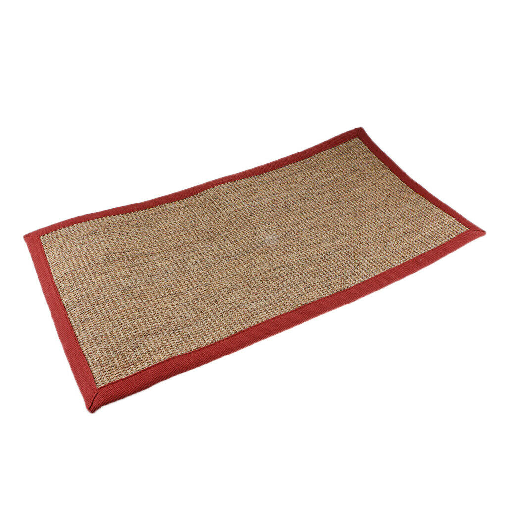 Natural Fiber Collection Sisal Runners Area Rug Mat C Red Edge 40x120cm