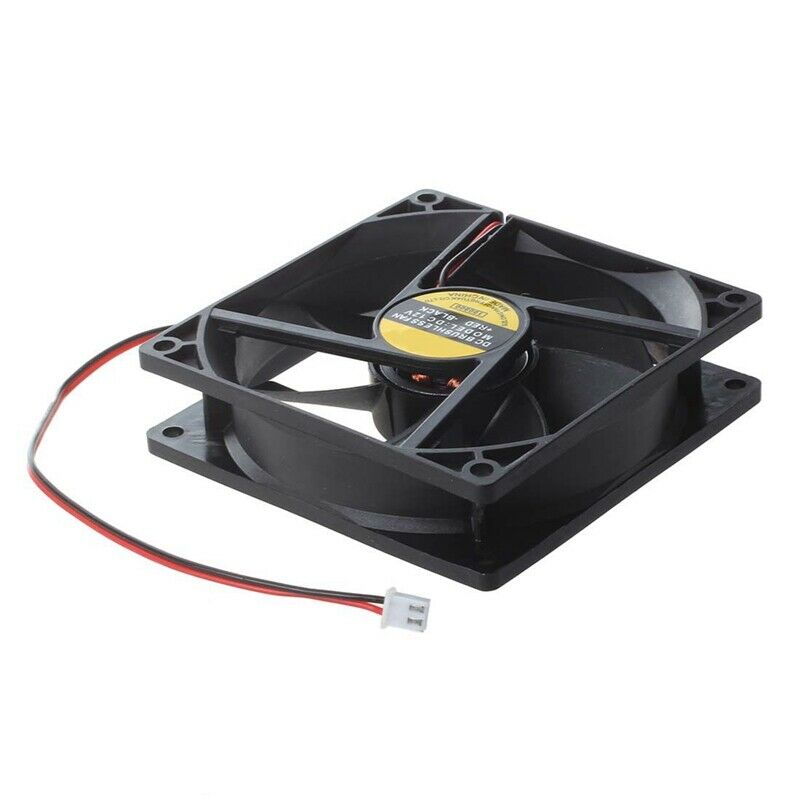 Black Plastic Square 9025 90 x 90 x 25mm DC 12V 0.25A Cooler Fan K9X8X8