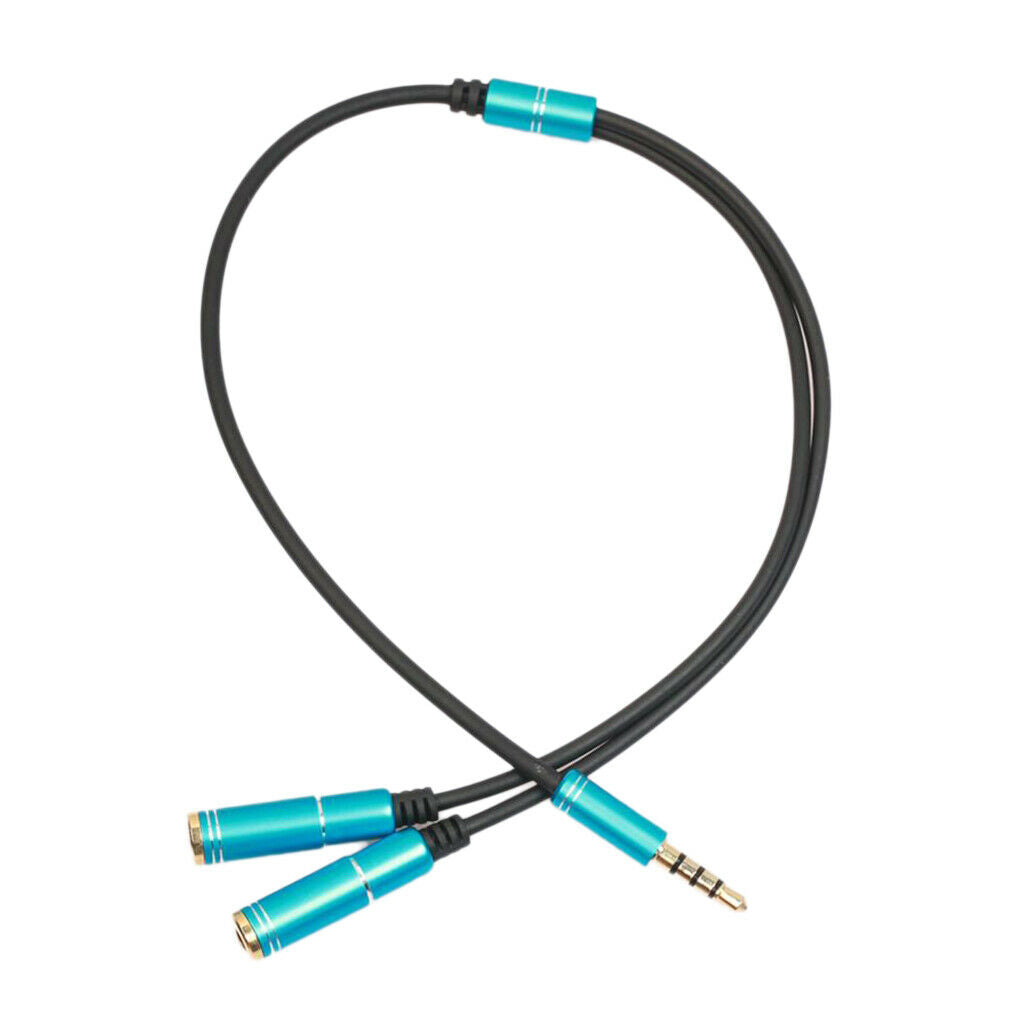 2 Pieces 3.5mm 1 Male  Plug to 2 Female Sockets Y Splitter Cable Adapter