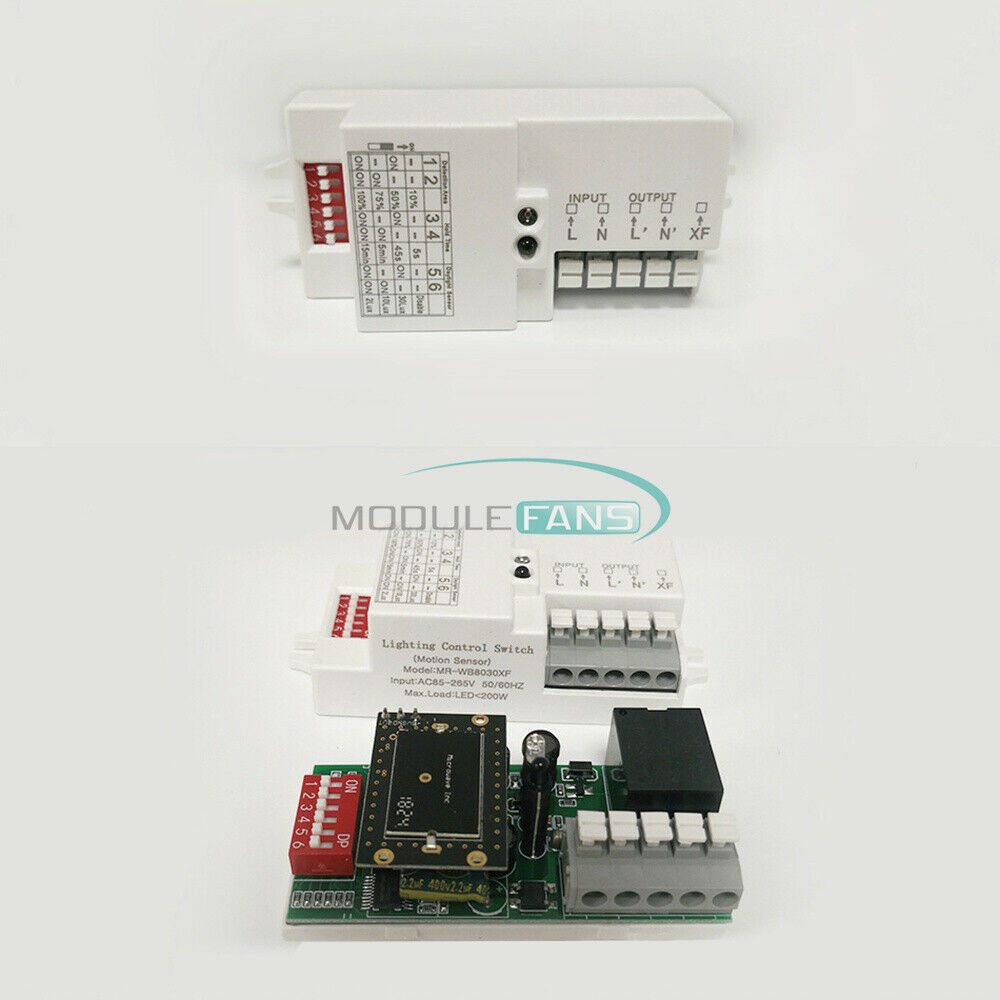110-220V Switch Body Motion Detector Microwave Radar Delay Sensor for LED Light