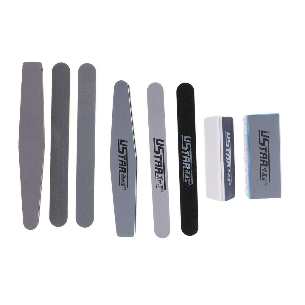 11 Pieces Sanding Grinding Emery Board Files Nail UV Gel Buffer Tools Set