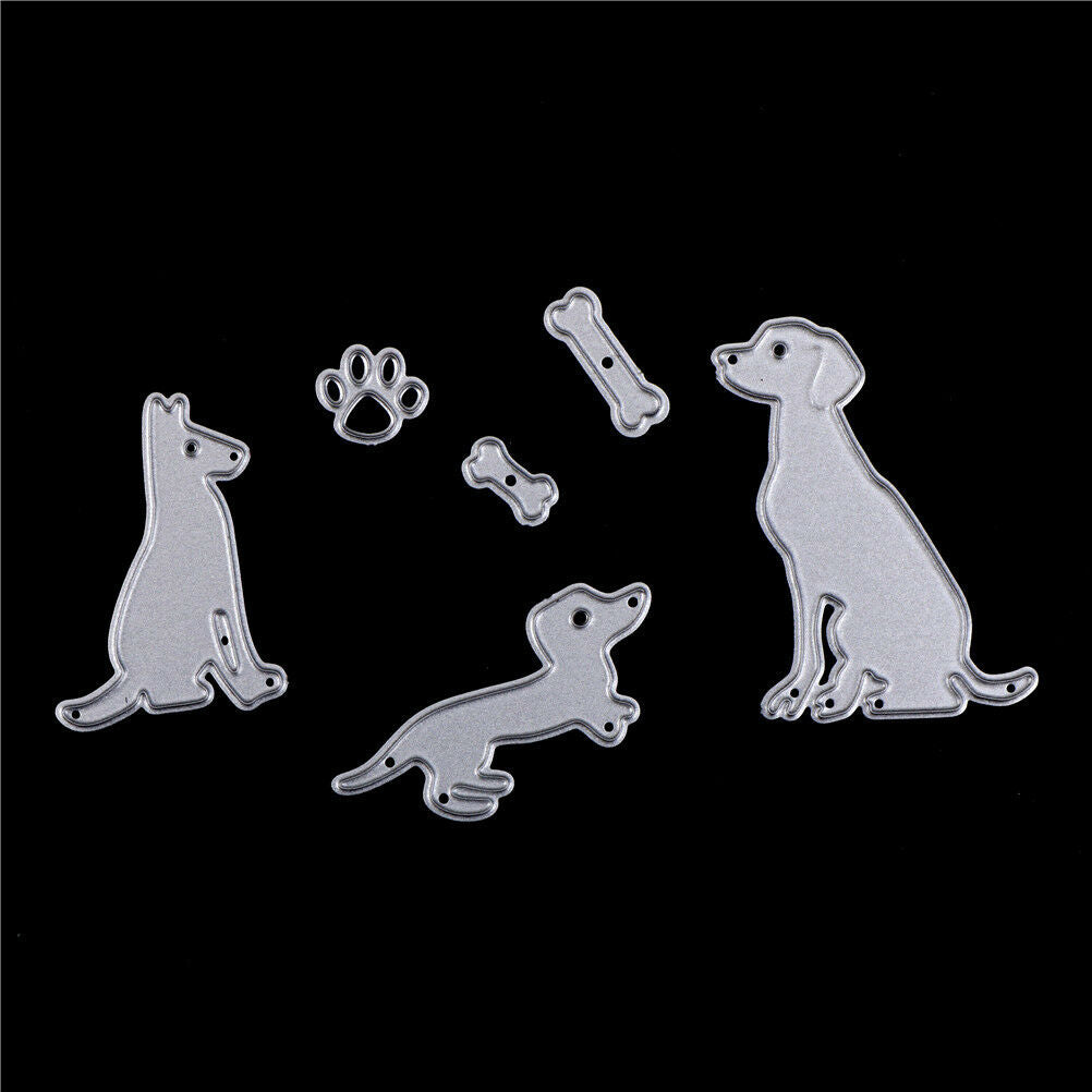 dog with bones scrapbook cutting dies metal die cuts for diy scrapbookin.l8