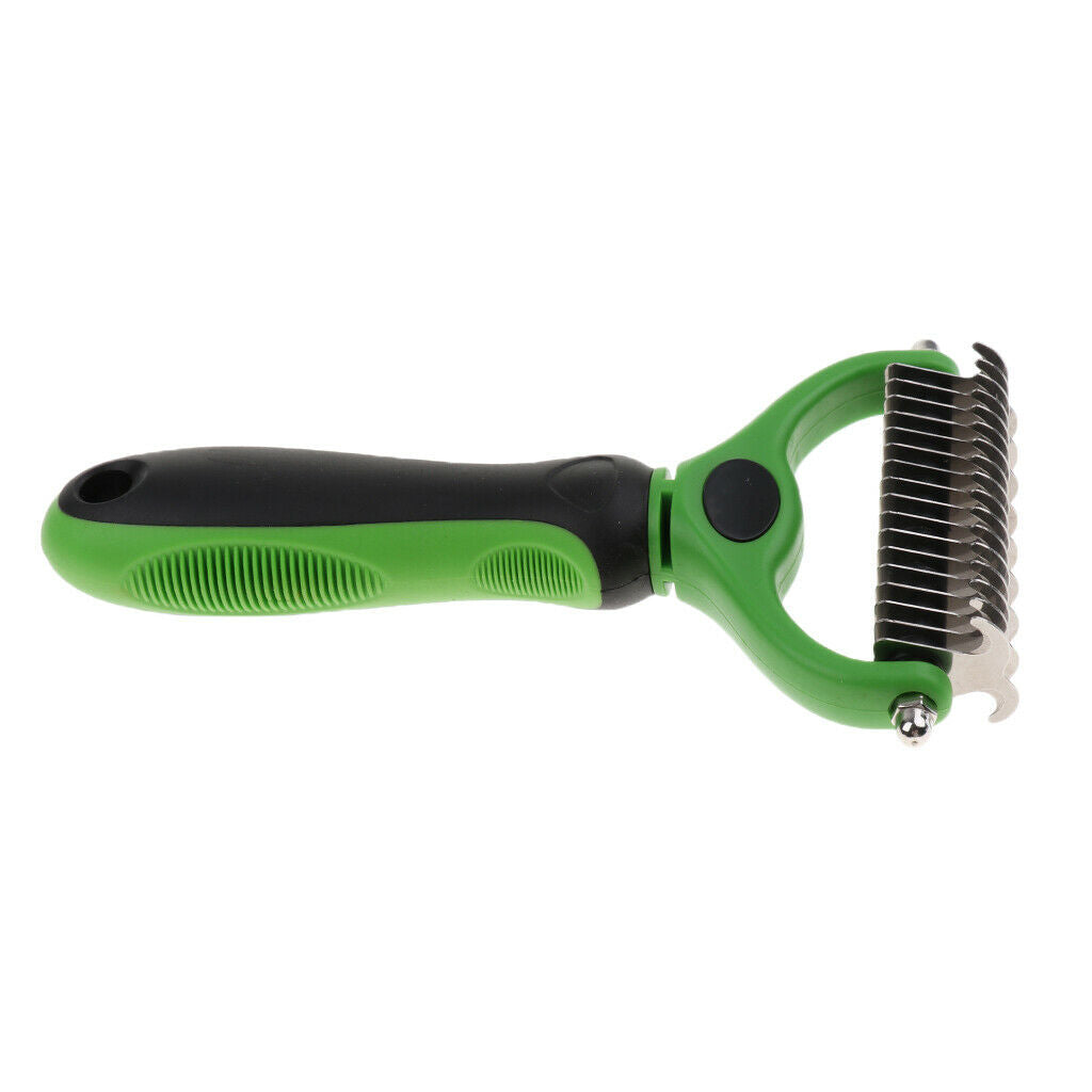 Pet Cat Dog Grooming Tool Hair Knot Rake Removal Brush Double-Side Fur Comb