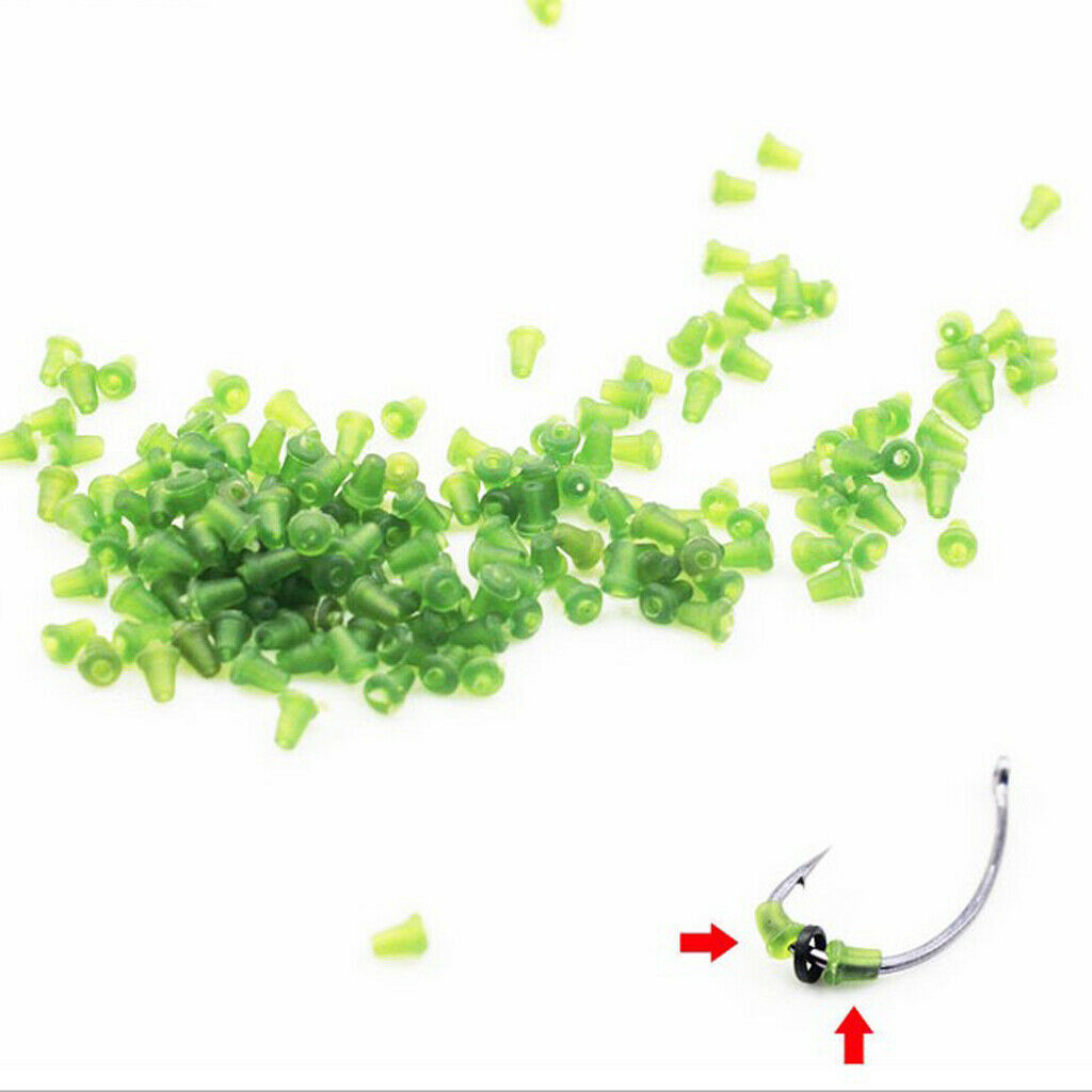 50pcs Rubber Fishing Hook Stoppers Fishing Bait Stop Beads Baits Holder