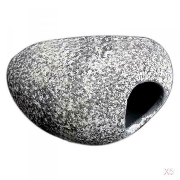 5x Aquarium Ceramic Cichlids Rock Cave Breeding Stone for   Tank Ornament