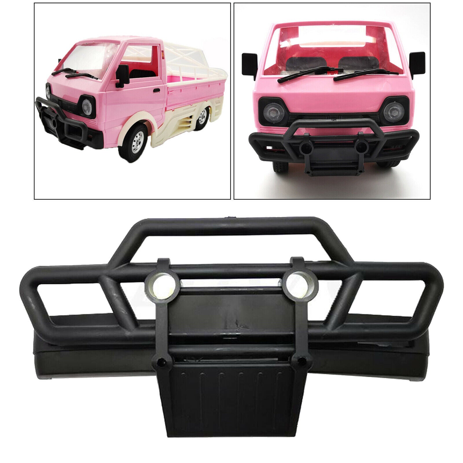 Remote Control Car Black Front Bumper for WPL D12 1/10 RC Climbing Vehicle