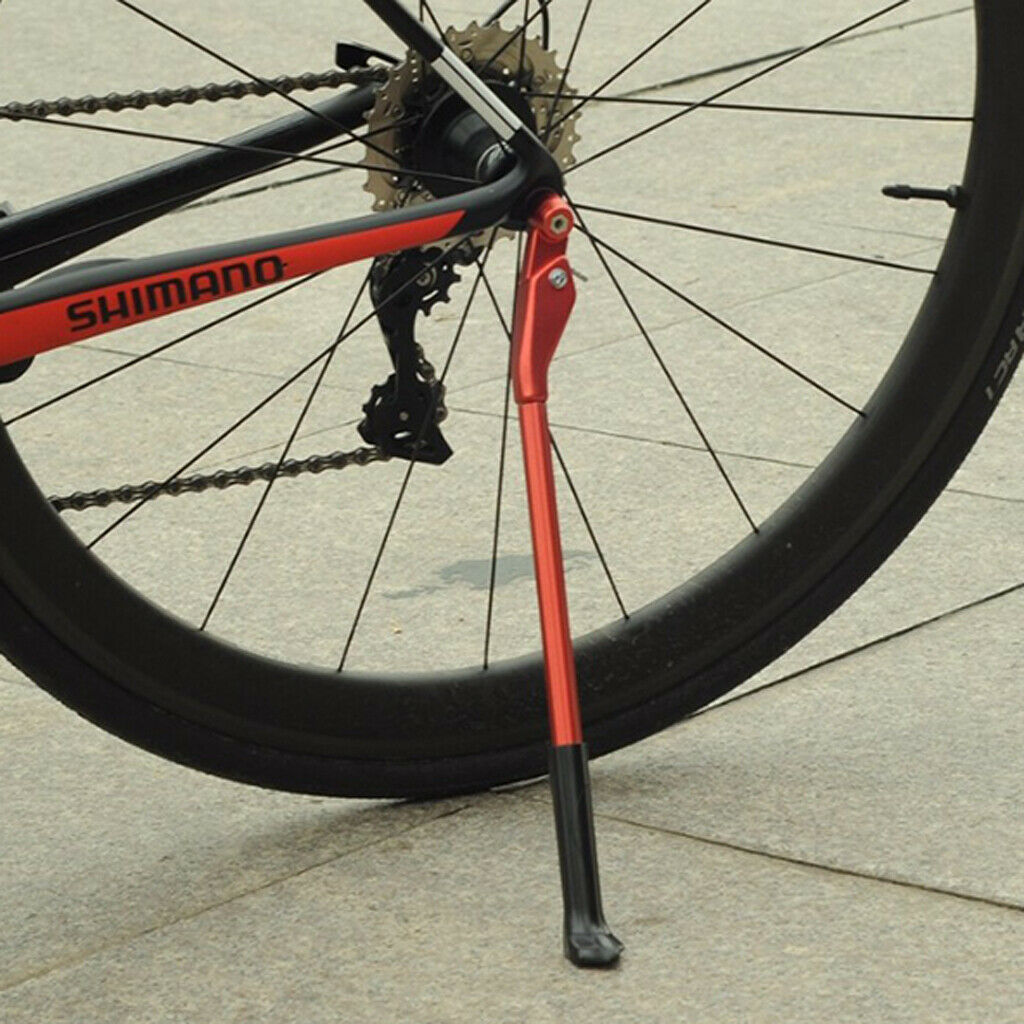 Adjustable Mountain Road Bicycle Rear Kickstand Bike Side Kick Stand  Red