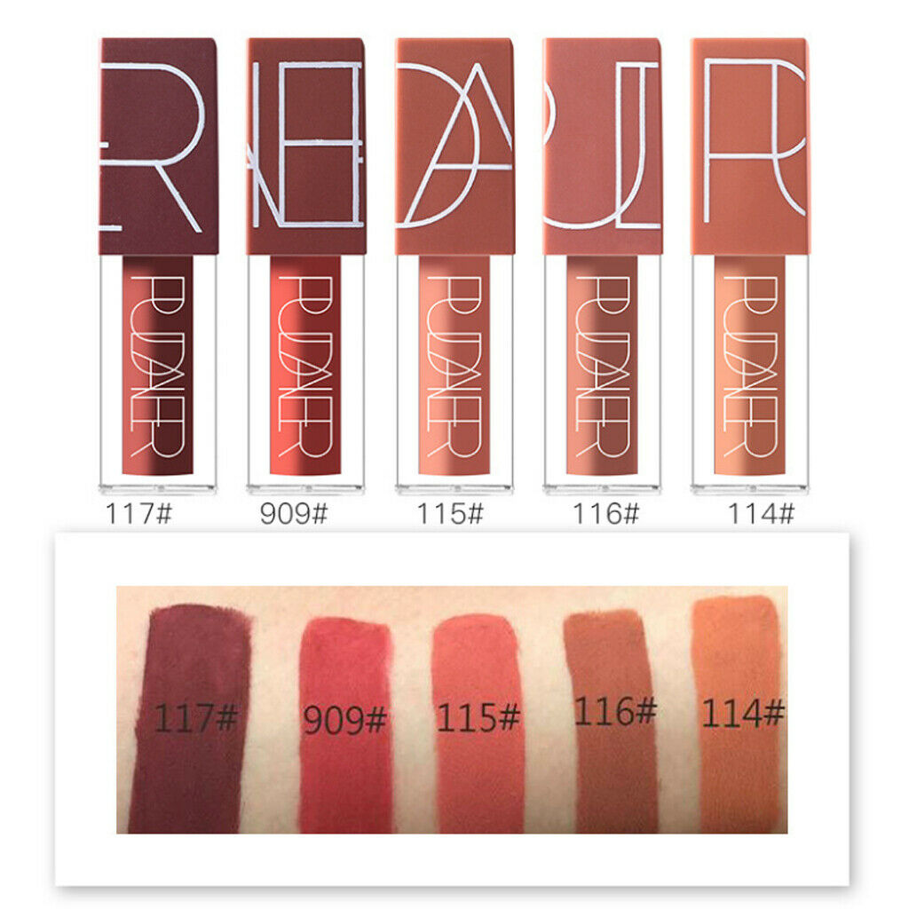 5 Color Long Lasting Makeup Matte Velvet Lip Goss Liquid Lipstick Non Stick