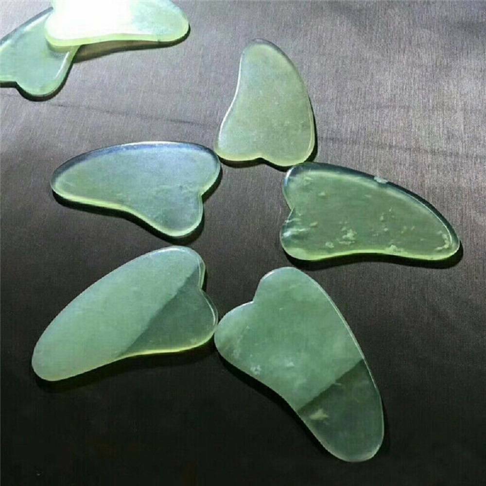 Natural Jade Stone GuaSha Massage Face Tool Shape Board Foot Massage Gua Sha