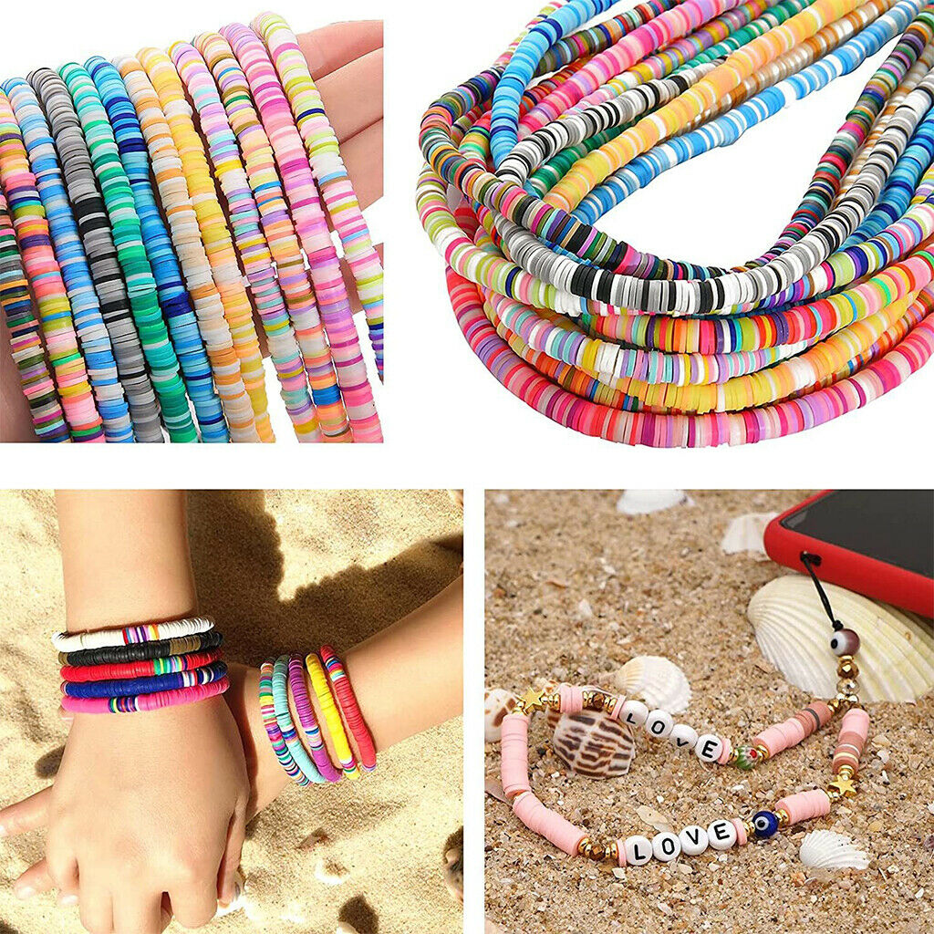 5770 Pcs Clay Heishi Beads Beads Handmade Loose Spacer Beads DIY Craft 6mm