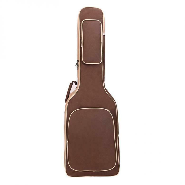 101 x 33 x 6cm Oxford Fabric Electric Guitar Case Coffee Waterproof