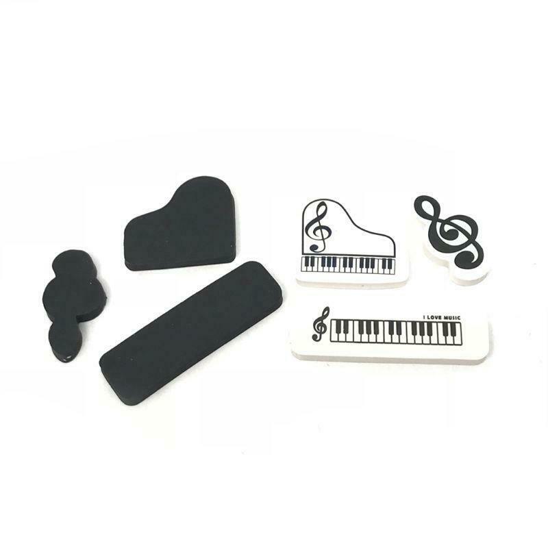 3pcs Musical Piano Notes Rubber Pencil Eraser School Student Stationery Gifts