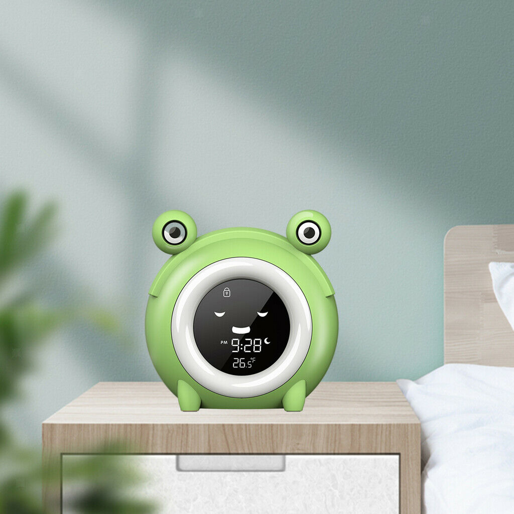 Frog Kids Alarm Clock Child Sleep Trainer Nap Timer Snooze Bedside Clocks
