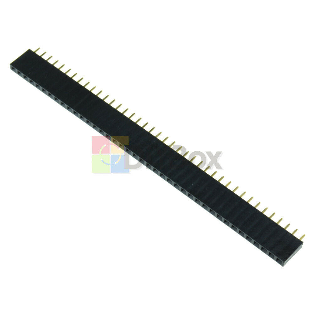 100Pcs 40pin 2.54mm Single Row Straight Female Pin Header Strip PBC Fit Arduino