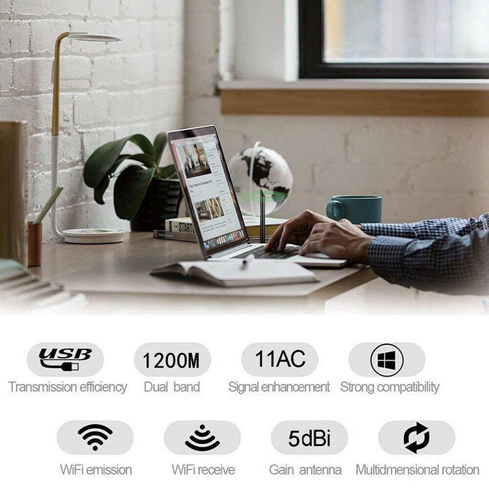 New USB Wifi Adapter 1200 Mbps USB 3.0 Wireless Adapter Receiver Transmitter!