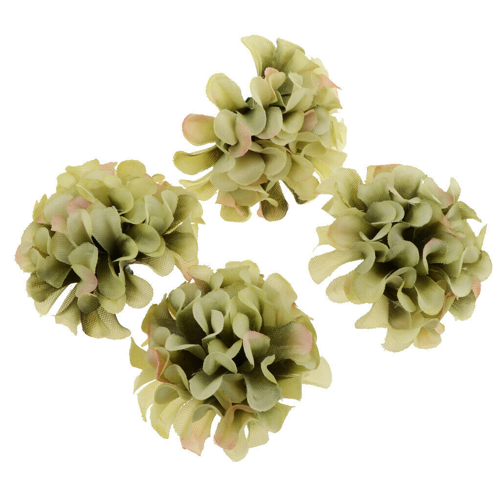 40Pieces 4.5cm Silk Lilac Flower Head Bud DIY Craft Wedding Clip Decor  H