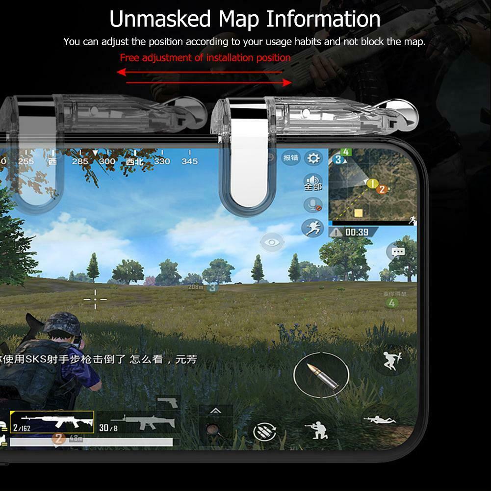 2pcs K03 Mobile Phone Gaming Grip Trigger Fire Button Controller for PUBG @