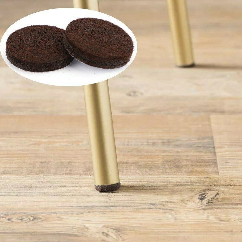 Brown Self-Stick Furniture Felt Pads 1 inch for Hard Surfaces 160 pieces one
