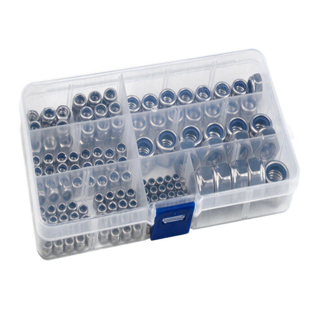 170 Piece M3 Heavy Duty Stainless Steel Locknuts Assortment /