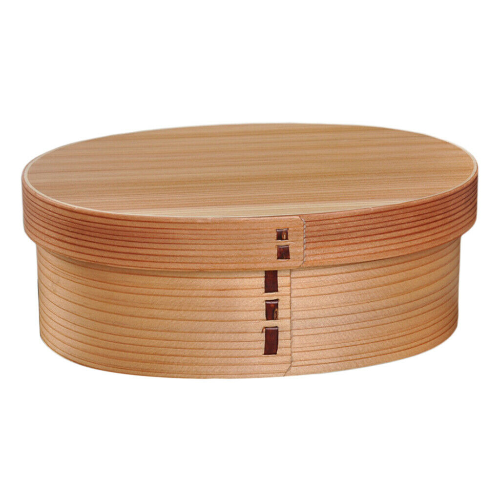 Natural Wood Lunch Box Food Appetizer Container Portable Japanese Style