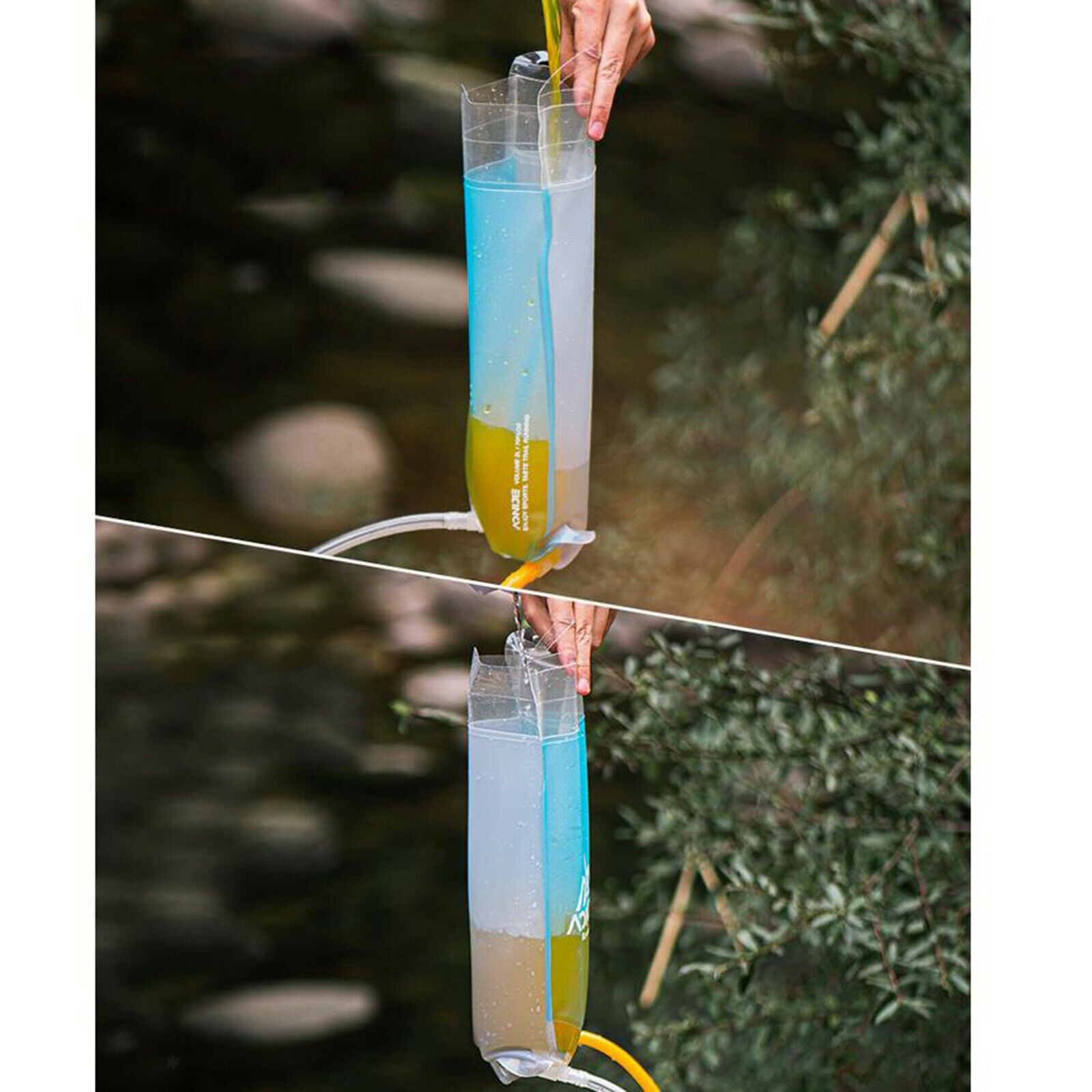 Dual Hydration Bladder Soft Flask Leakproof Water Reservoir Running Cycling