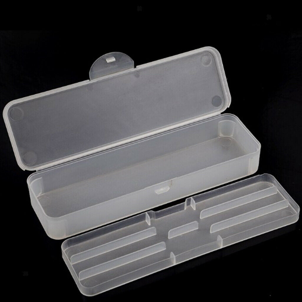 2 lot Double Layer Storage Box Nail Art Pen Files Container White+Pink