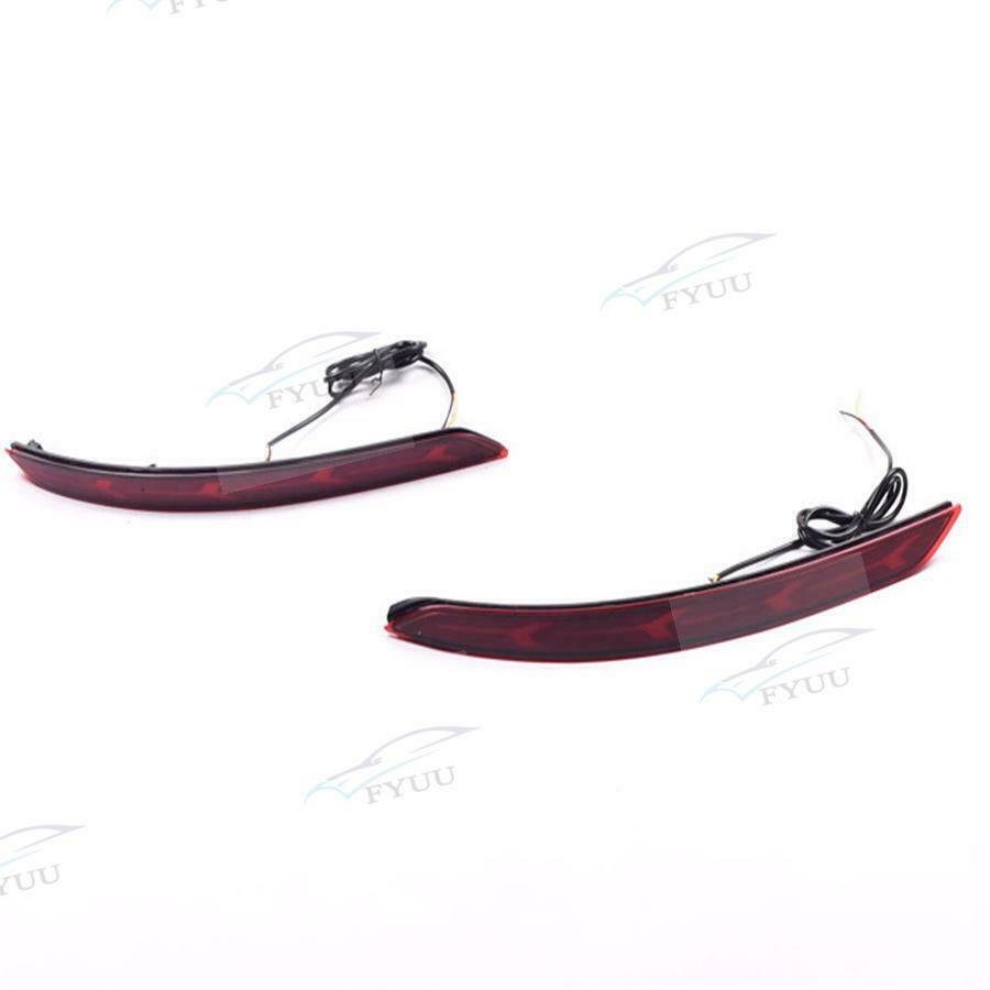 For Hyundai Elantra 2x LED Rear Bumper Reflector Brake Light Flow Turn Signal