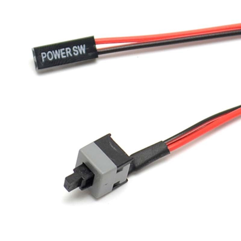 2xPC Power ATX Wire Motherboard Switch Power rest Cable On/Off Supply computer