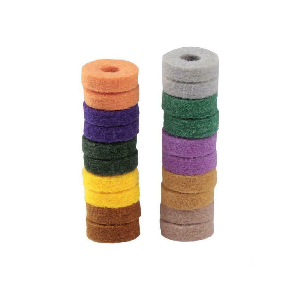20 Pieces Colorful Cymbal Felts Hi Hat Washers Percussion Instrument Kit Drum