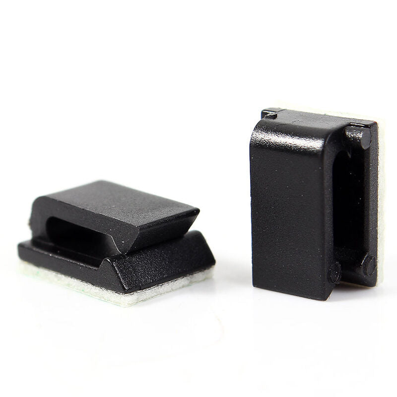 50x Car Wire Cord Cable Holder Tie Clips Fixer Organizer Drop Adhesive Clamp WB