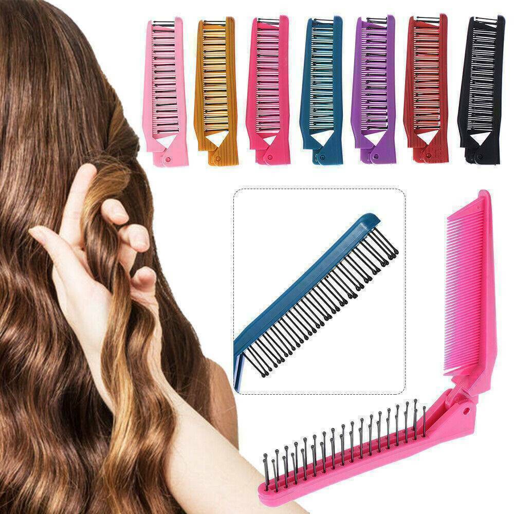 Portable Folding Pocket Hair Brush Anti-static Hair Comb Travel Pocket Comb Tool