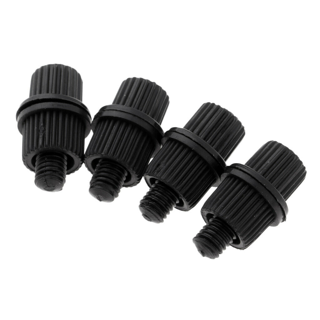 4Pcs Motorcycles Scooter Black Nylon License Plate Fastening Bolts Screws