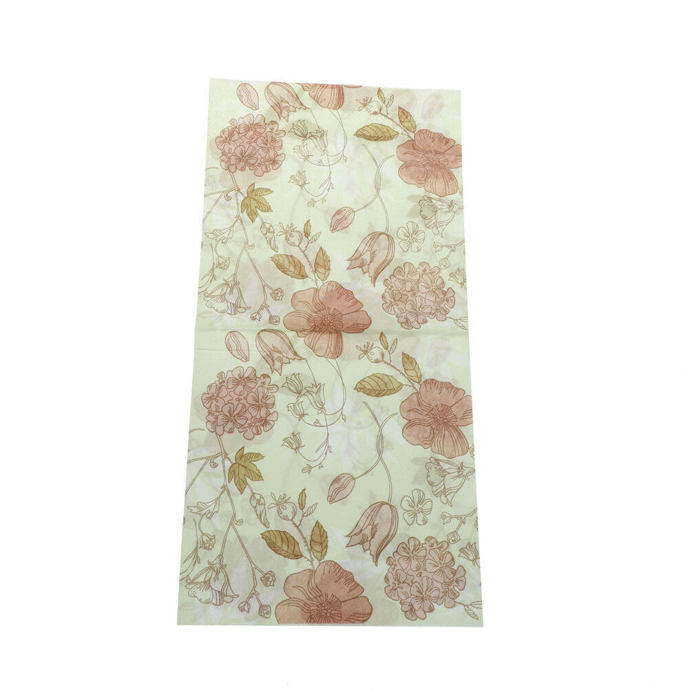 20X wedding party napkins printed flower paper napkin for party supplies decBDA