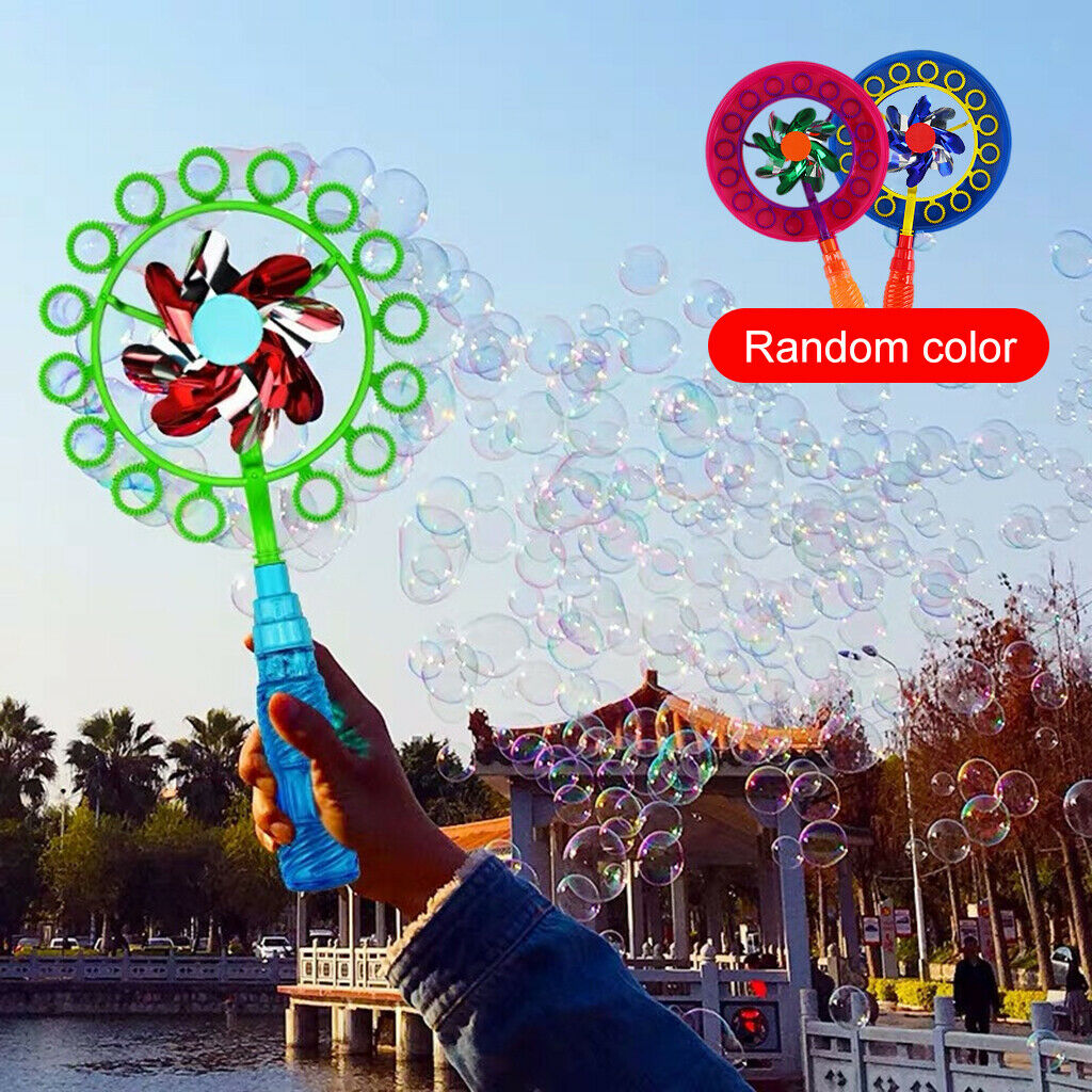 Fun Bubble Blowing Making Wand Maker Stick 2-in-1 Toys Bubble Supplies Kids